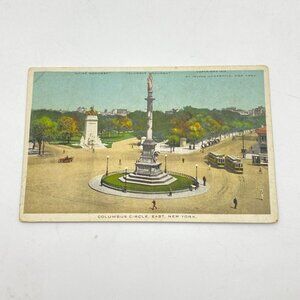 Vintage New York City‎ Postcard Columbus Circle NY Maine Monument Unposted 1900s